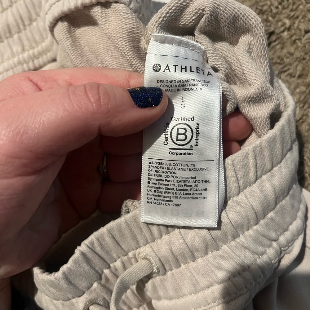 NWT Athleta Retroterry Mid Rise Jogger Abalone Grey Large - Picture 7 of 11